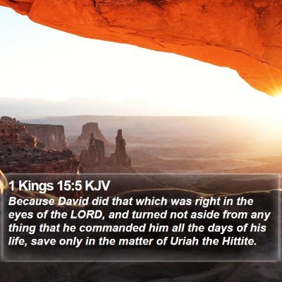 1 Kings 15:5 KJV Bible Verse Image