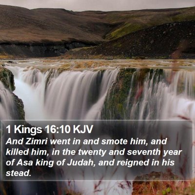 1 Kings 16:10 KJV Bible Verse Image