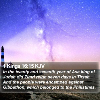1 Kings 16:15 KJV Bible Verse Image