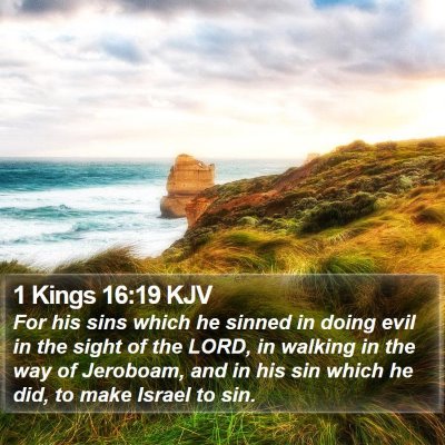 1 Kings 16:19 KJV Bible Verse Image