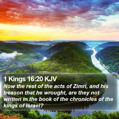 1 Kings 16:20 KJV Bible Verse Image