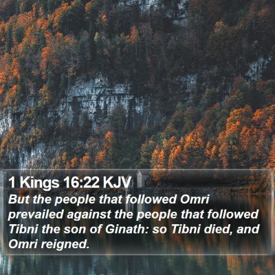 1 Kings 16:22 KJV Bible Verse Image