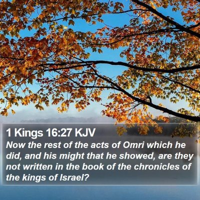 1 Kings 16:27 KJV Bible Verse Image