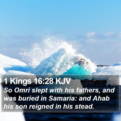 1 Kings 16:28 KJV Bible Verse Image