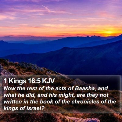 1 Kings 16:5 KJV Bible Verse Image
