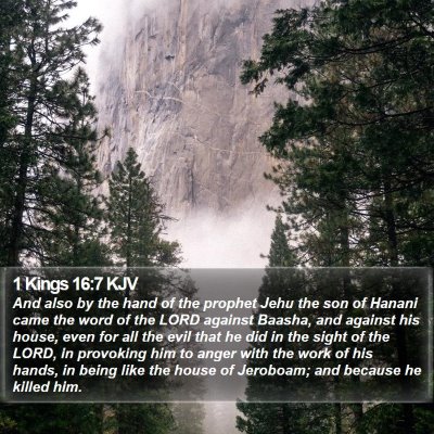 1 Kings 16:7 KJV Bible Verse Image