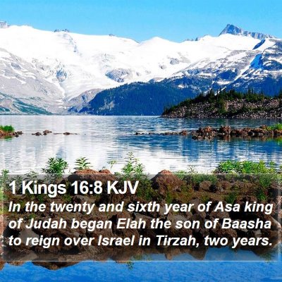 1 Kings 16:8 KJV Bible Verse Image