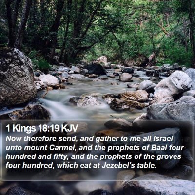 1 Kings 18:19 KJV Bible Verse Image