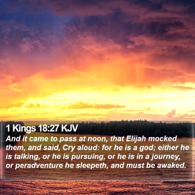 1 Kings 18:27 KJV Bible Verse Image