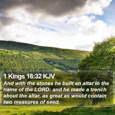 1 Kings 18:32 KJV Bible Verse Image