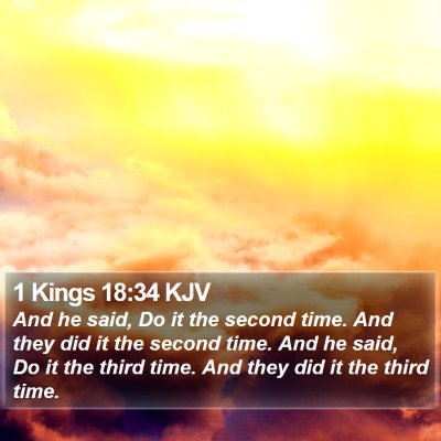 1 Kings 18:34 KJV Bible Verse Image