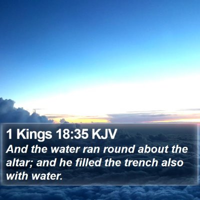 1 Kings 18:35 KJV Bible Verse Image