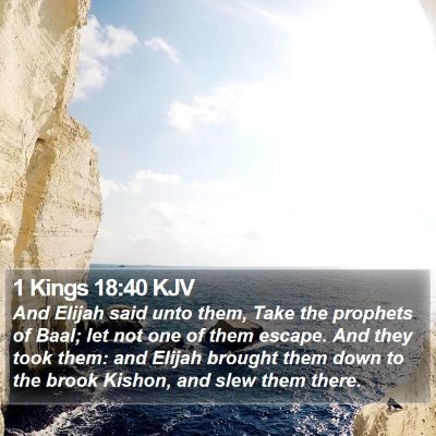 1 Kings 18:40 KJV Bible Verse Image