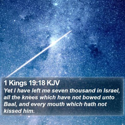 1 Kings 19:18 KJV Bible Verse Image