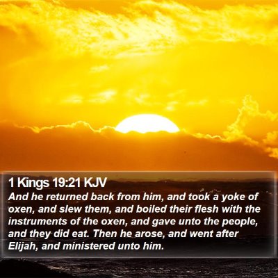 1 Kings 19:21 KJV Bible Verse Image