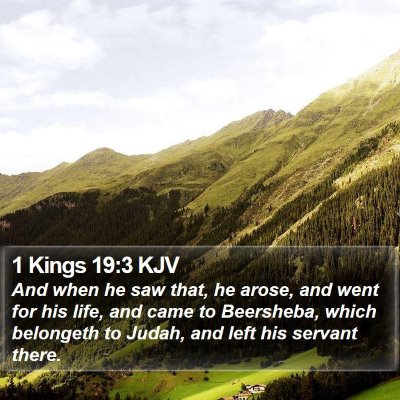 1 Kings 19:3 KJV Bible Verse Image