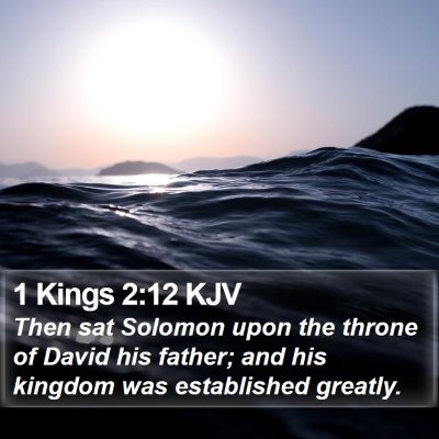 1 Kings 2:12 KJV Bible Verse Image