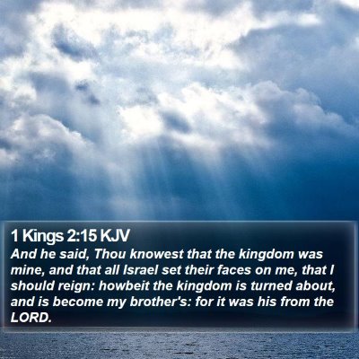 1 Kings 2:15 KJV Bible Verse Image