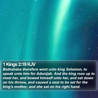 1 Kings 2:19 KJV Bible Verse Image