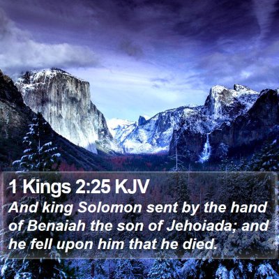 1 Kings 2:25 KJV Bible Verse Image