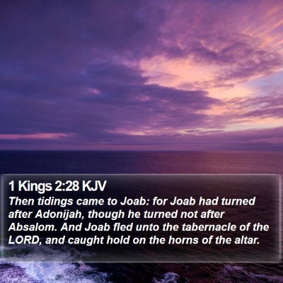 1 Kings 2:28 KJV Bible Verse Image