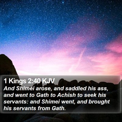 1 Kings 2:40 KJV Bible Verse Image