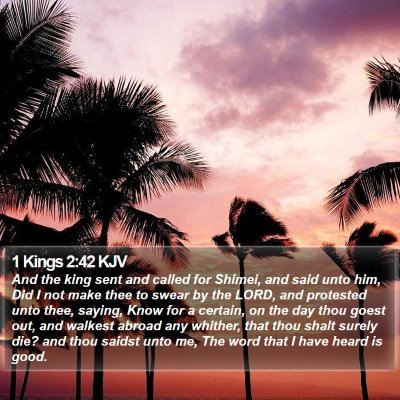 1 Kings 2:42 KJV Bible Verse Image