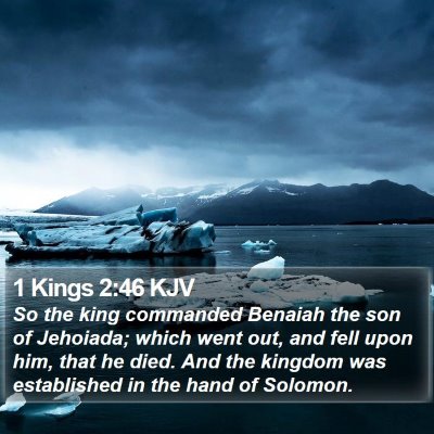 1 Kings 2:46 KJV Bible Verse Image