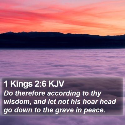 1 Kings 2:6 KJV Bible Verse Image