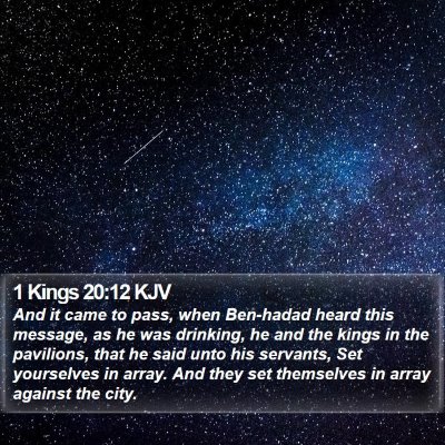 1 Kings 20:12 KJV Bible Verse Image