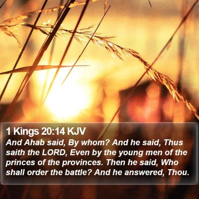 1 Kings 20:14 KJV Bible Verse Image