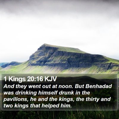 1 Kings 20:16 KJV Bible Verse Image