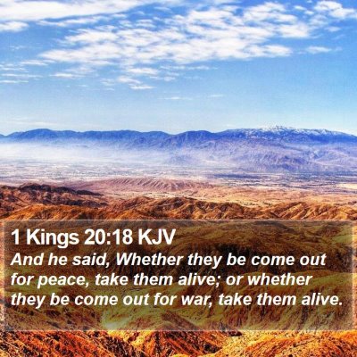 1 Kings 20:18 KJV Bible Verse Image