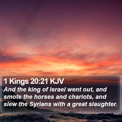 1 Kings 20:21 KJV Bible Verse Image