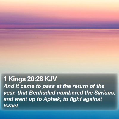 1 Kings 20:26 KJV Bible Verse Image