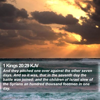 1 Kings 20:29 KJV Bible Verse Image