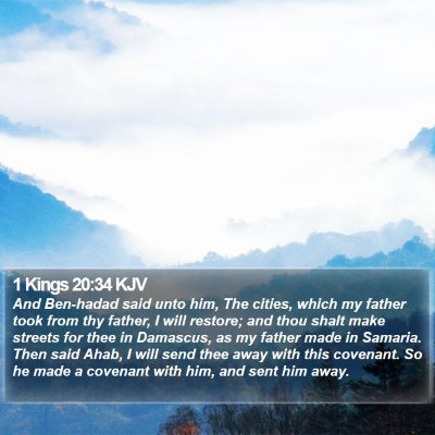 1 Kings 20:34 KJV Bible Verse Image