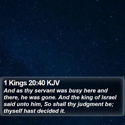 1 Kings 20:40 KJV Bible Verse Image