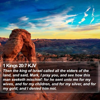 1 Kings 20:7 KJV Bible Verse Image