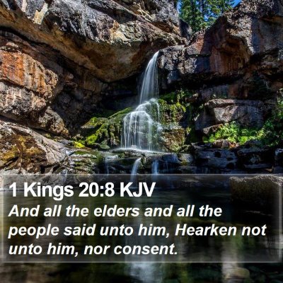 1 Kings 20:8 KJV Bible Verse Image