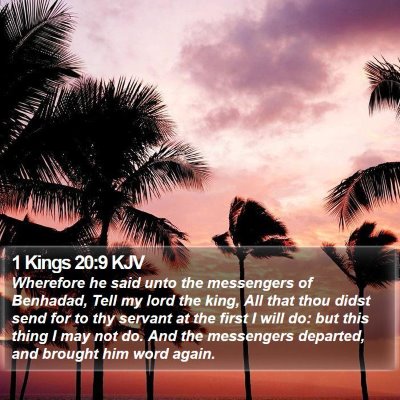1 Kings 20:9 KJV Bible Verse Image