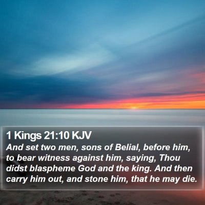 1 Kings 21:10 KJV Bible Verse Image