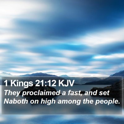 1 Kings 21:12 KJV Bible Verse Image