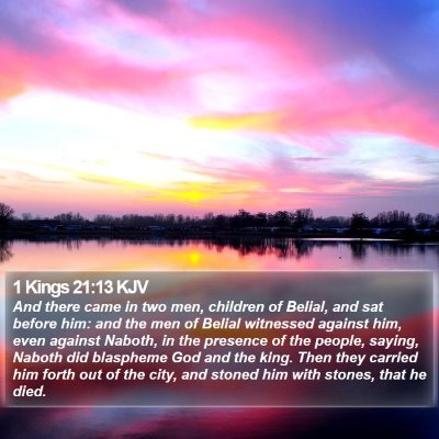 1 Kings 21:13 KJV Bible Verse Image