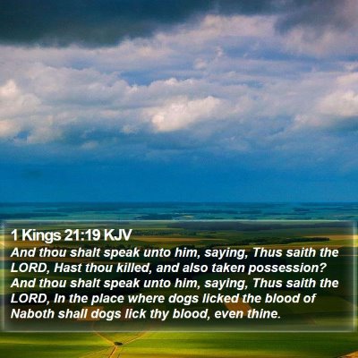 1 Kings 21:19 KJV Bible Verse Image