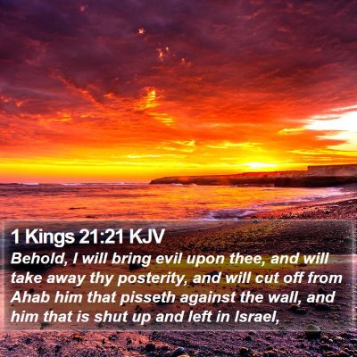 1 Kings 21:21 KJV Bible Verse Image