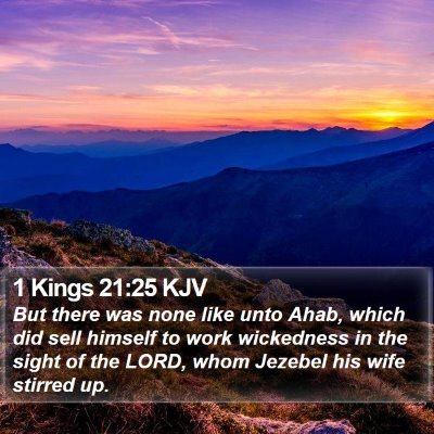 1 Kings 21:25 KJV Bible Verse Image