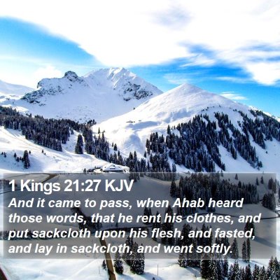 1 Kings 21:27 KJV Bible Verse Image