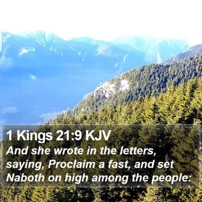 1 Kings 21:9 KJV Bible Verse Image