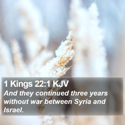 1 Kings 22:1 KJV Bible Verse Image
